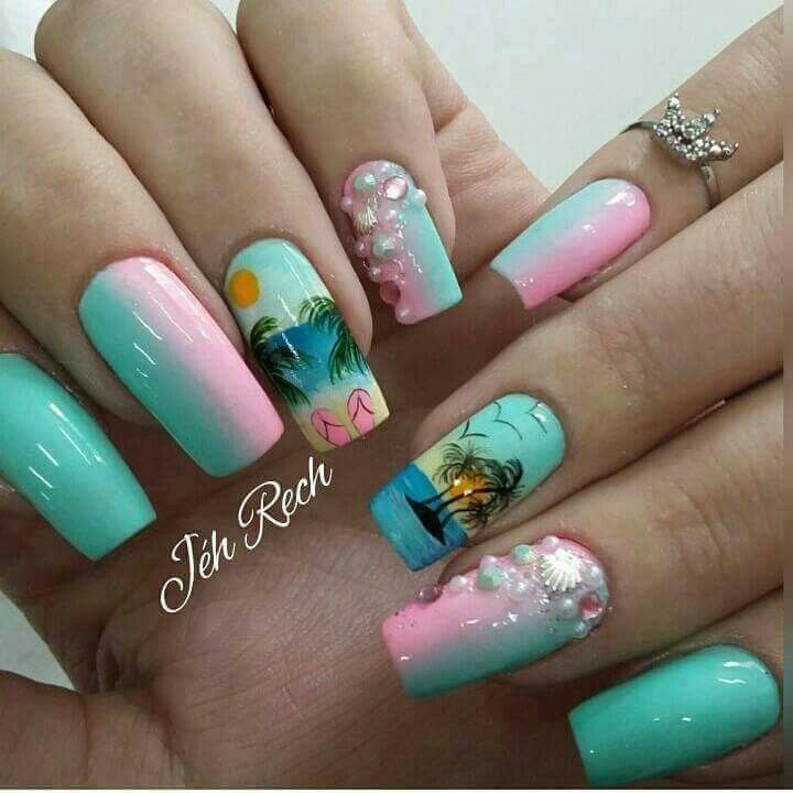 bonitas-disenos-de-unas-acrilicas-decoradas-para-playa-6