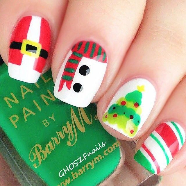 Diseño Bonito De Uñas Para Niñas Navideños