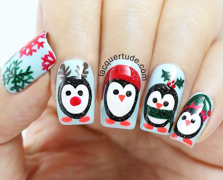 diseno-bonito-de-unas-para-ninas-navidenos-2