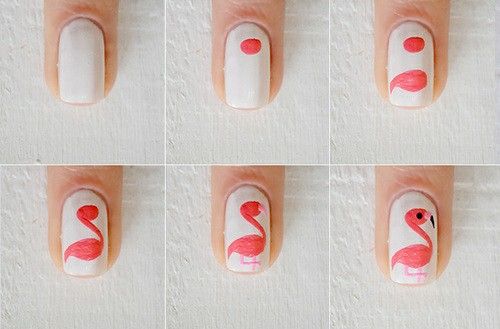 Diseño De Flamingo en Uñas Paso a Paso