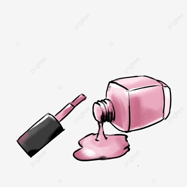 Diseño De Frasco De Pintura De Uñas Animado