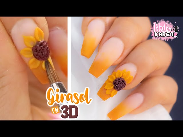 diseno-de-unas-acrilicas-con-girasoles-3d-2