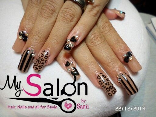 Diseño De Uñas Acrilicas en Animal Print en 3d