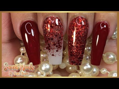 diseno-de-unas-color-rojo-con-hliter-blanco-3