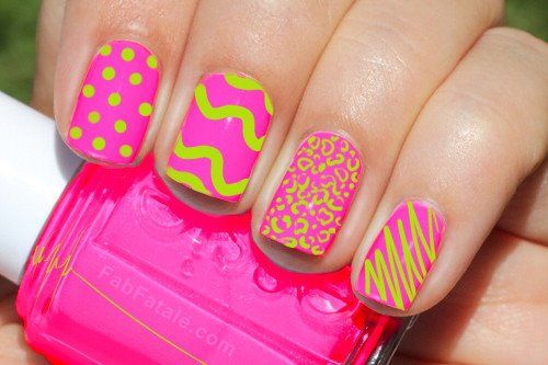 diseno-de-unas-con-color-rosa-fiusha-y-aqua-6
