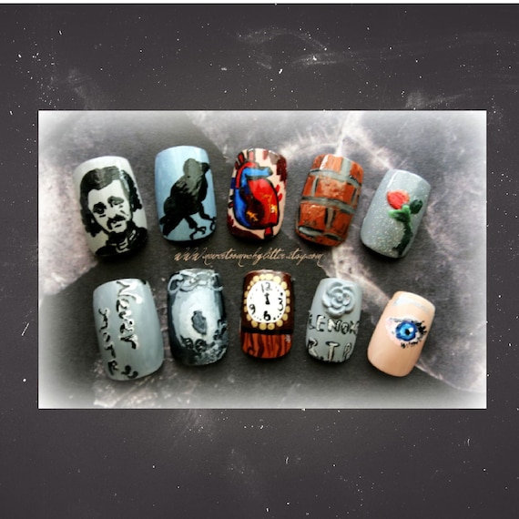 diseno-de-unas-con-edgar-allan-poe-4