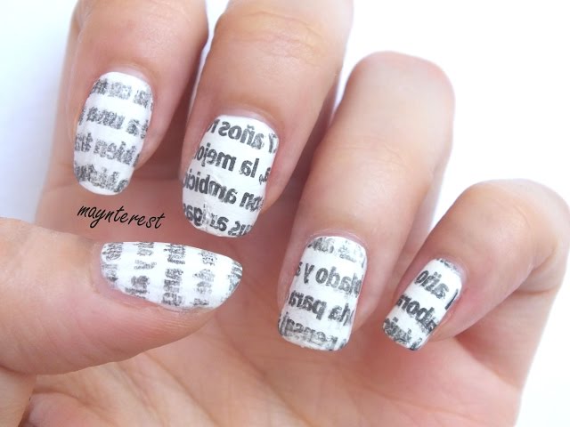 diseno-de-unas-con-estampado-de-periodico-2
