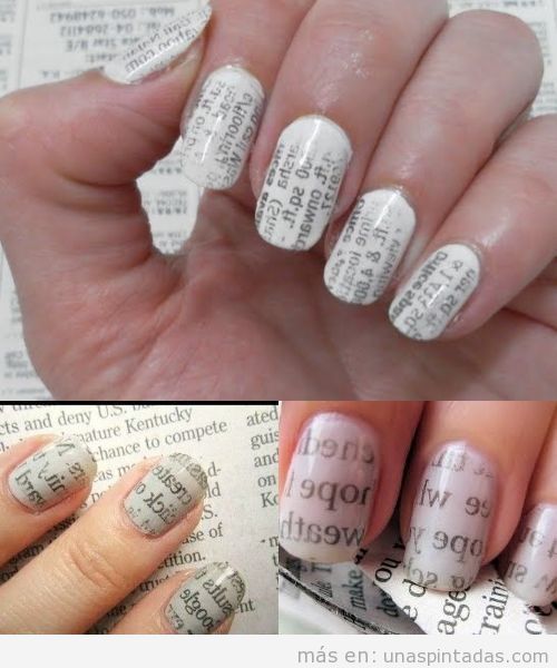 diseno-de-unas-con-estampado-de-periodico-5