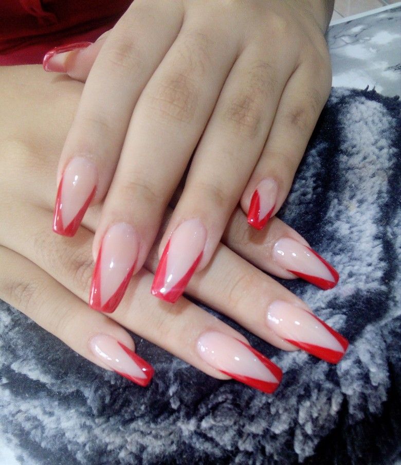 Diseño De Uñas Con French Rojo