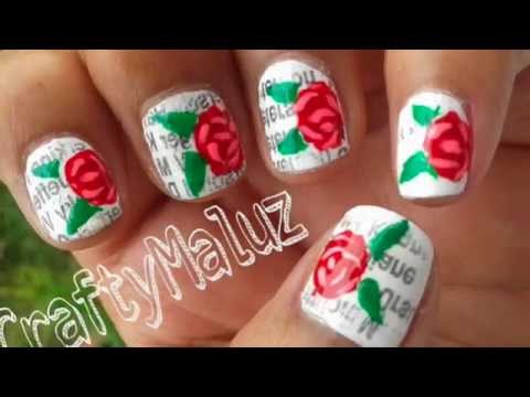 Diseño De Uñas Con Periodico Paso a Paso
