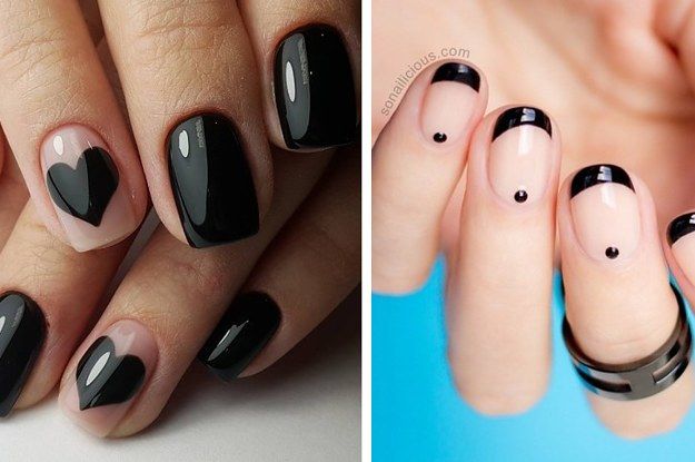 Diseño De Uñas Con Polish Negro