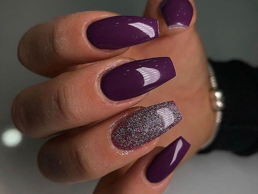 Diseño De Uñas Creativas Combinaciones Con Morado