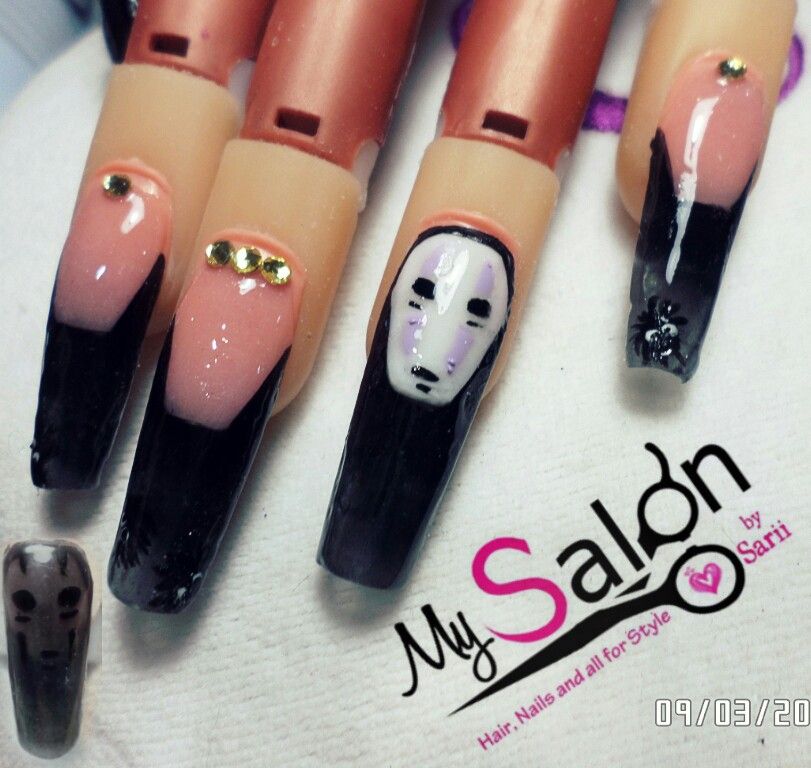 Diseño De Uñas De El Sin Cara Anime