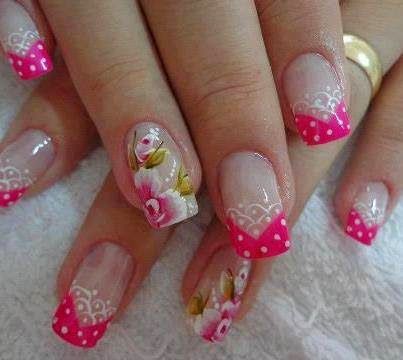 Diseño De Uñas De Gélido Rosa