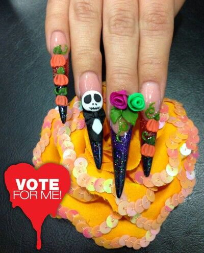 Diseño De Uñas De Halloween 3d