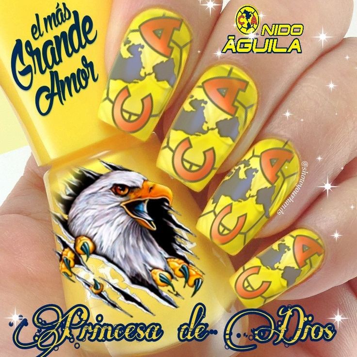 Diseño De Uñas De Las Aguilas Del America