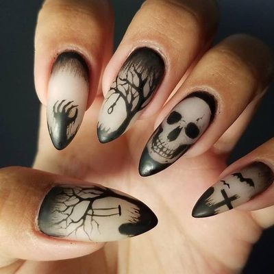 diseno-de-unas-dia-de-muertos-blanco-y-negro-4
