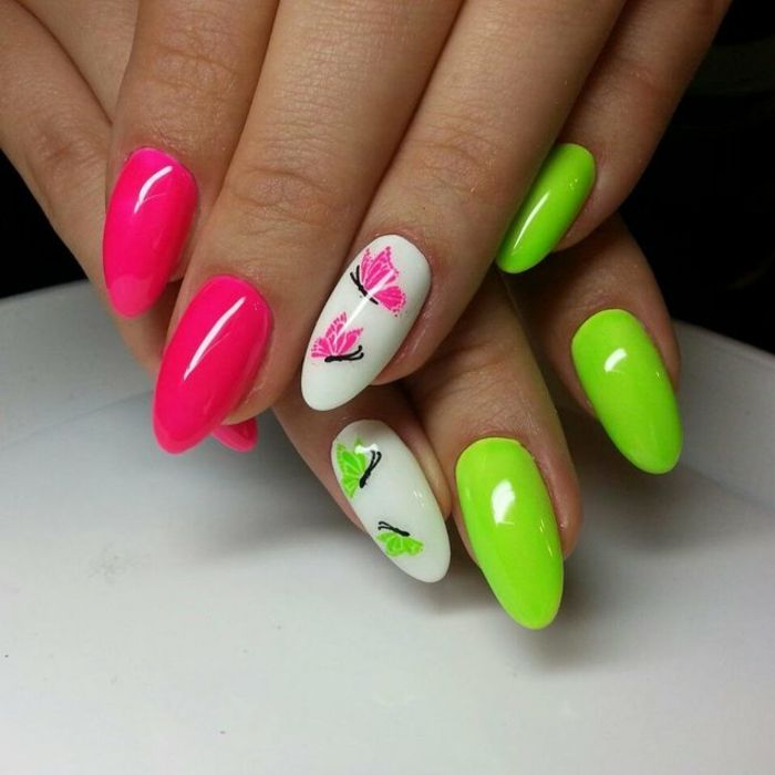 diseno-de-unas-en-amarillo-verde-y-rosa-1