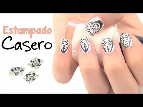 Diseño De Uñas Estampado Casero