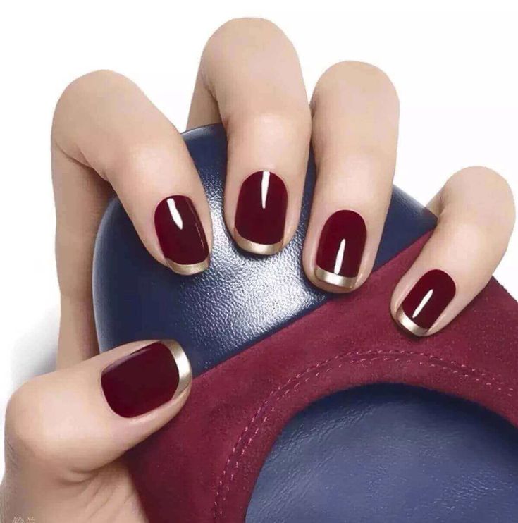 Diseño De Uñas Francés Vino