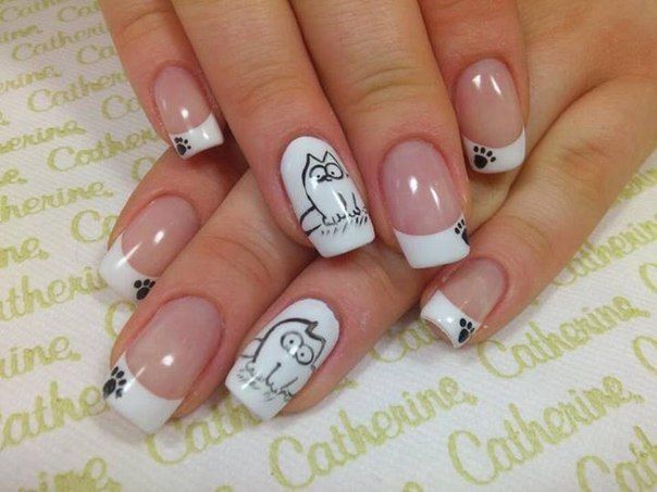 diseno-de-unas-francesas-con-gatitos-3