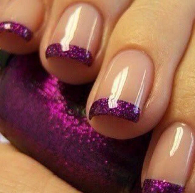 Diseño De Uñas French Morado