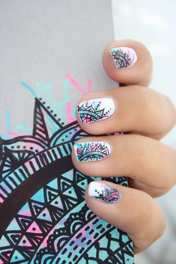 Diseño De Uñas Gelish Mandalas