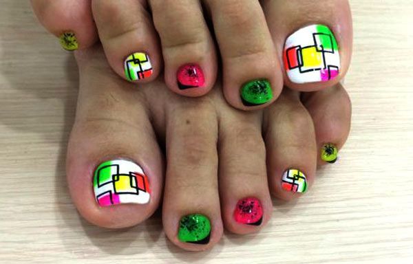 Diseño De Uñas Geometrico Pies