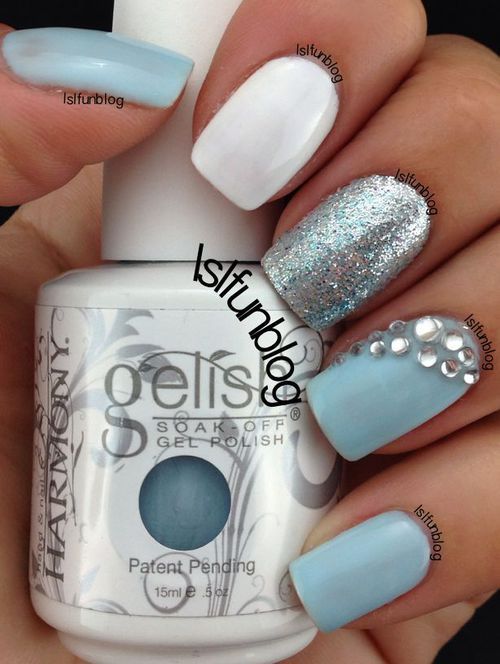 Diseño De Uñas Gris Con Gitteer