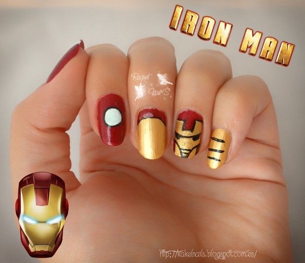 Diseño De Uñas Iron Man