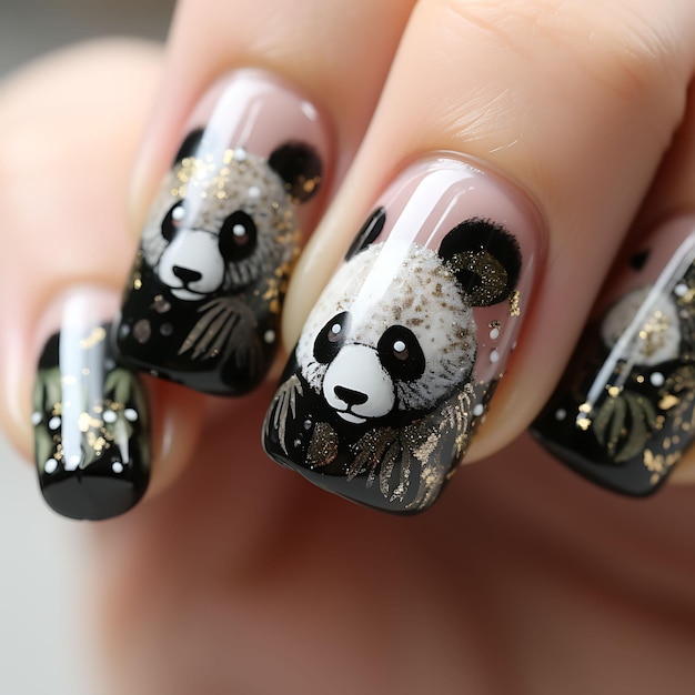 Diseño De Uñas Kawaii Panda