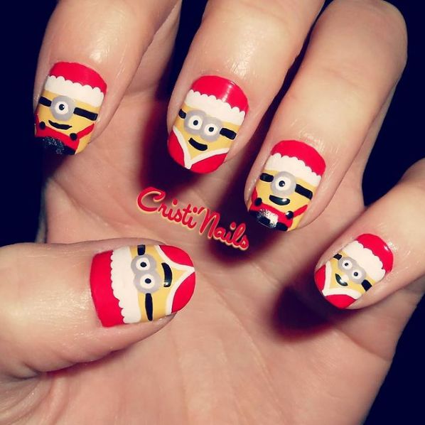 Diseño De Uñas Navideñas Miniun