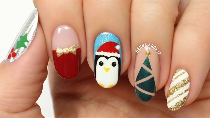 diseno-de-unas-navidenas-pinguino-5