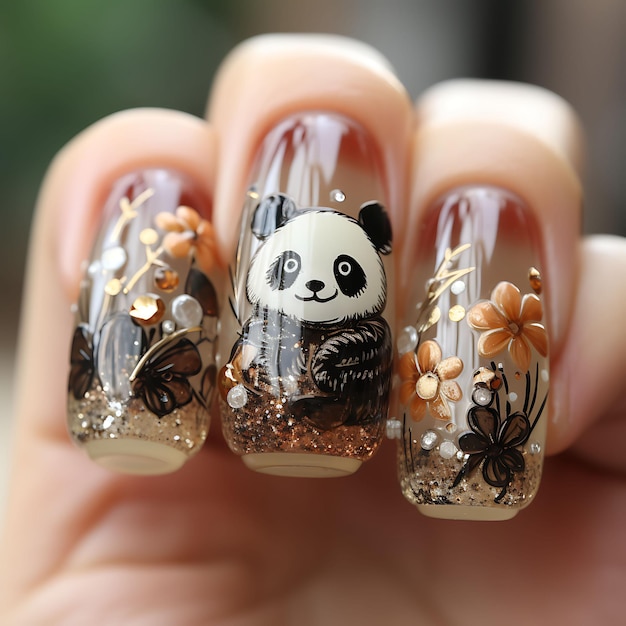 diseno-de-unas-panda-con-diamantes-7