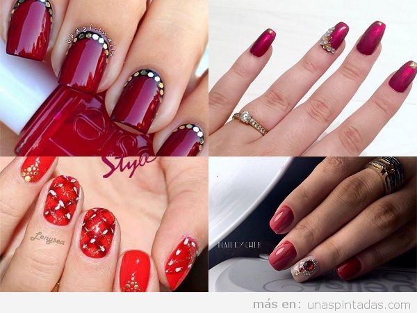 Diseño De Uñas Para 15 años Rojo