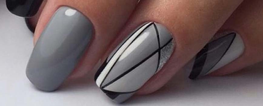 Diseño De Uñas Tonos Gris