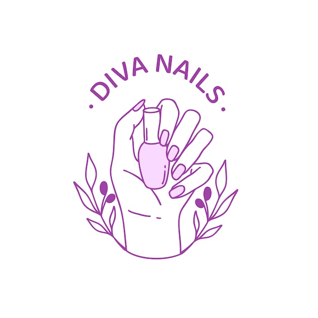 Diseño De Uñas Vector