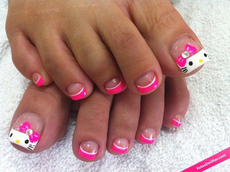 Diseños De Hello Kitty Para Uñas Delos Pies