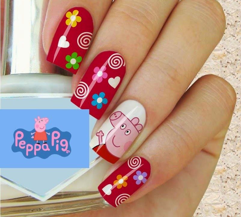 Diseños De Peppa Uñas Con Gelish Para Niñas