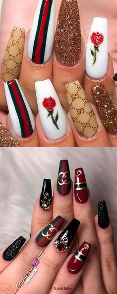Diseños De Uñas Acrilicas Gucci