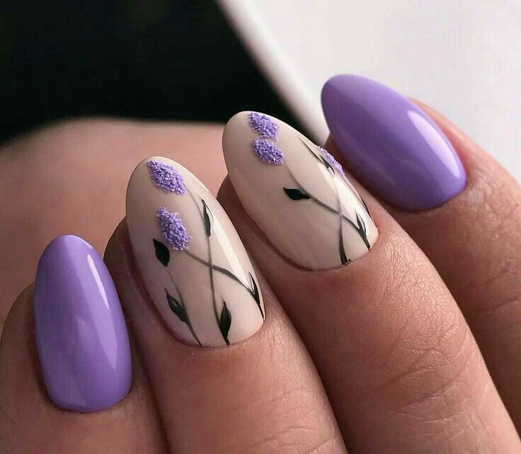 Diseños De Uñas Color Lavanda