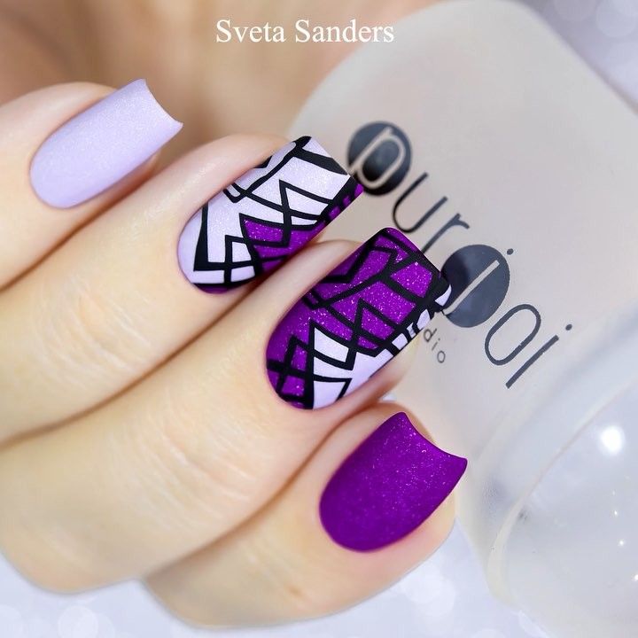 Diseños De Uñas Color Morado Para Cuaresma