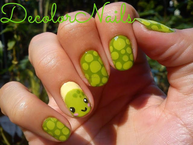 disenos-de-unas-color-verde-para-ninas-7