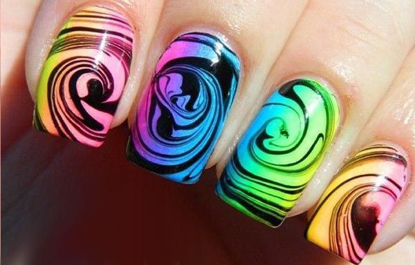 Diseños De Uñas Con Agua