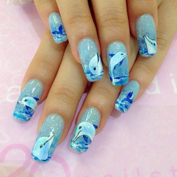 Diseños De Uñas Con Delfines