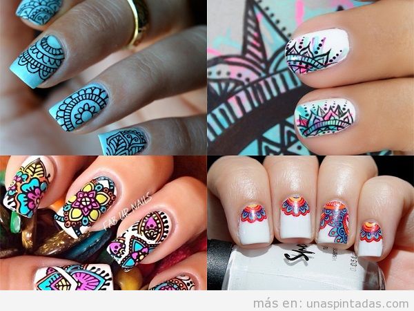 Diseños De Uñas Con Estampados De La India