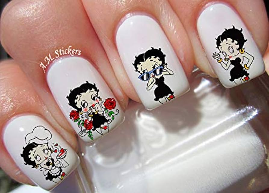 disenos-de-unas-con-estiquer-de-betty-boop-2