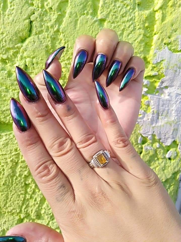 Diseños De Uñas Con Gelish Efecto Camaleon