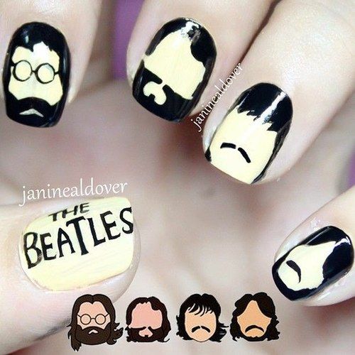 Diseños De Uñas Con Imagenes De Beatles