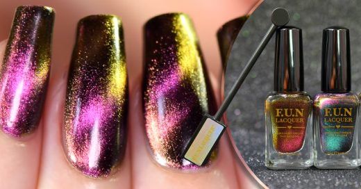 Diseños De Uñas Con Lacquer Que Cambia De Colores